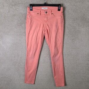RICH & SKINNY Jeans Womens 26 Coral Pink Skinny Low Rise Stretch‎